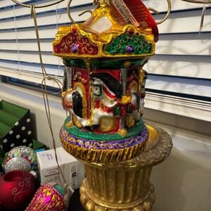 Christopher Radko Rollicking Roundabout Carousal Large Ornament Rare NWT